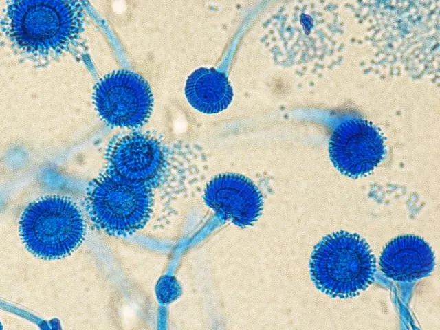 Aspergillus fumigatus under the microscope
